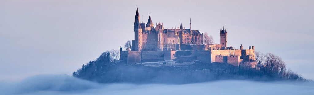 castle, architecture, ship, sea of fog, sunrise, nature, landscape, swabian alb-8519077.jpg, dreams, astrology, fog, moon cycles