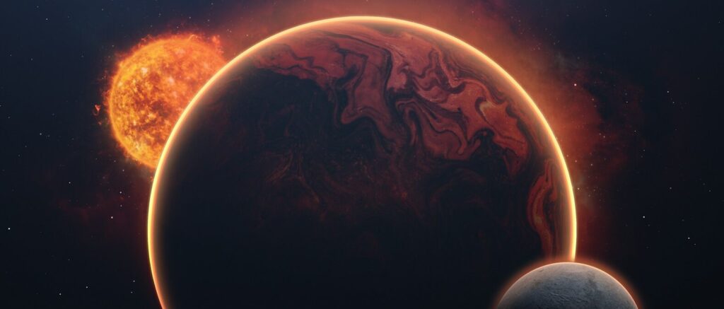 a planet in space, planetary shifts