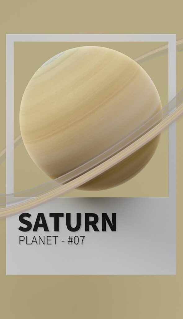 a saturn planet with the name saturn on it